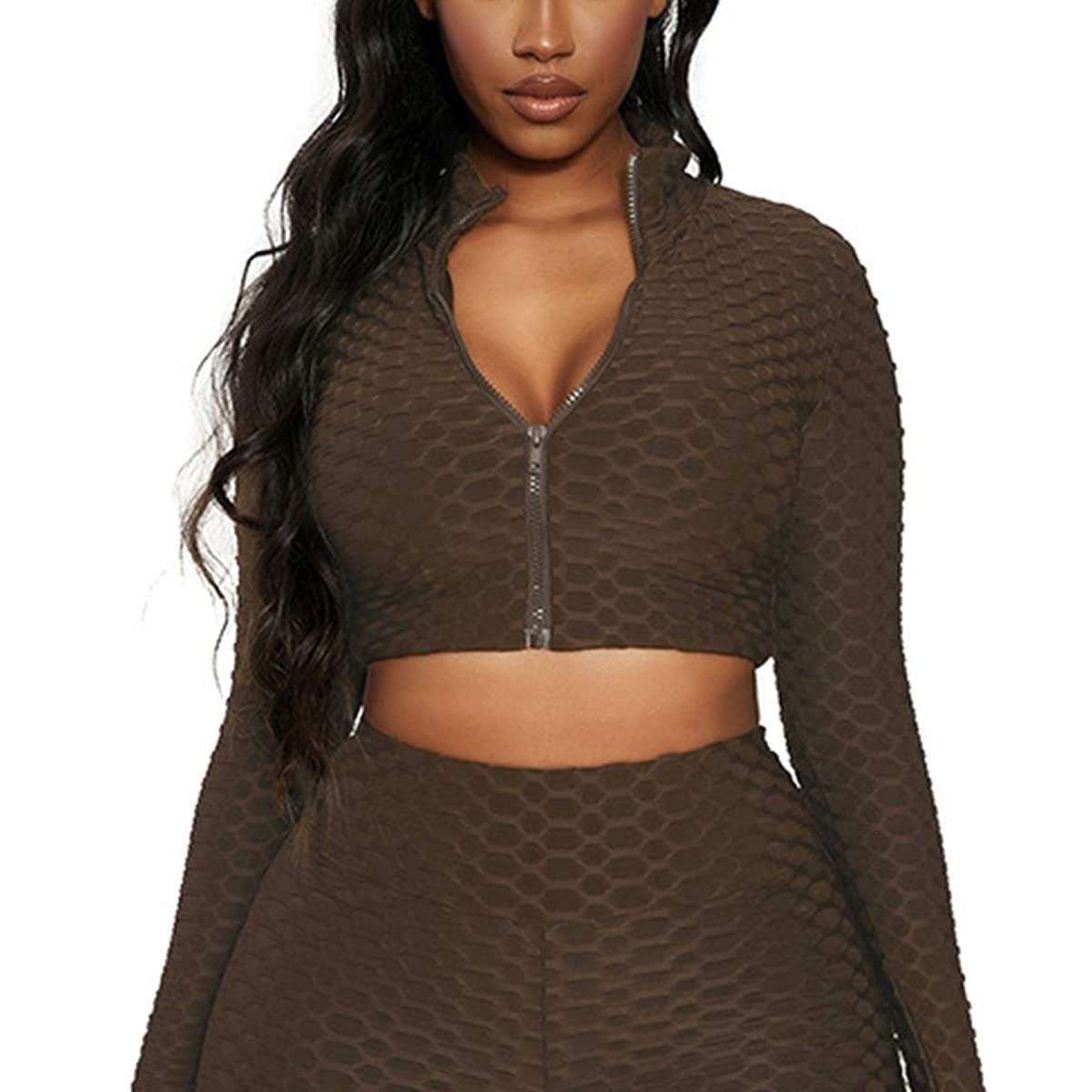 SculptFit Two Piece Textured Zipper Set