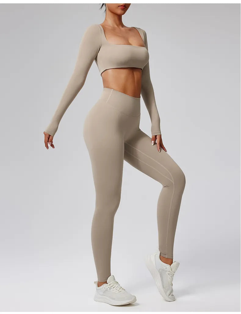 SculptMe Long Sleeve Two-Piece Leggings Set